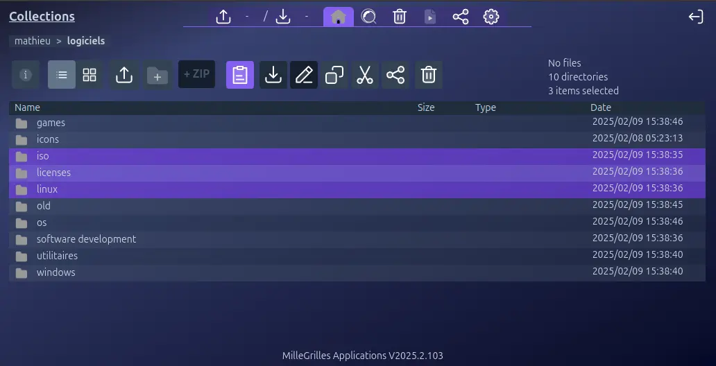 Screenshot of directories Collections 2 Screenshot