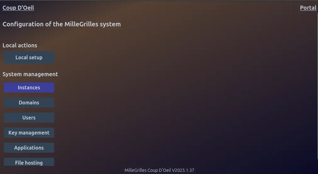 Écran Portail Saisie d’écran
