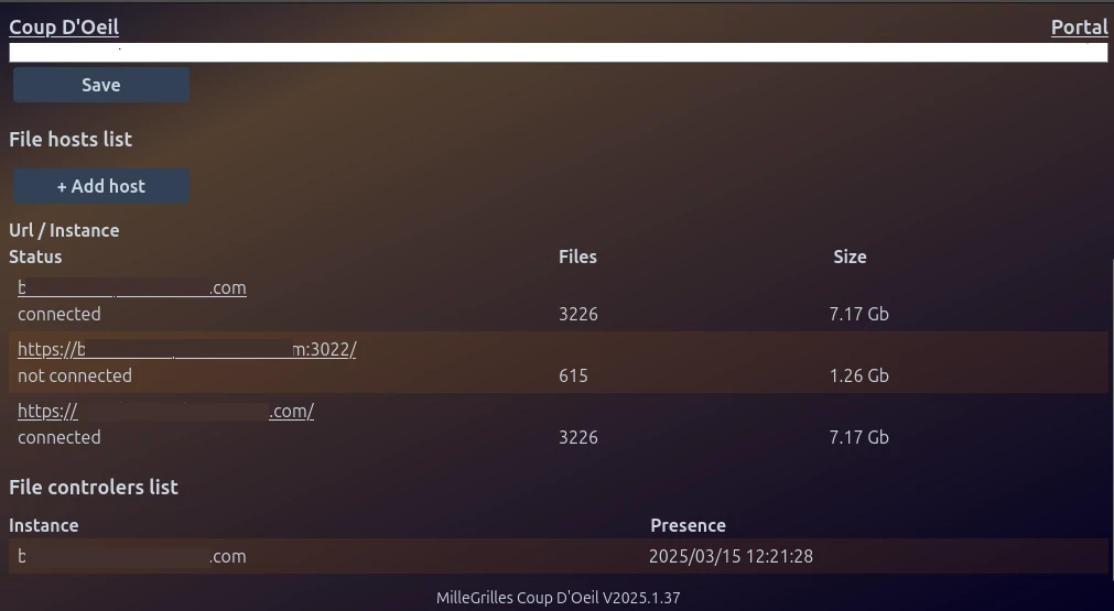 Écran Portail Saisie d’écran