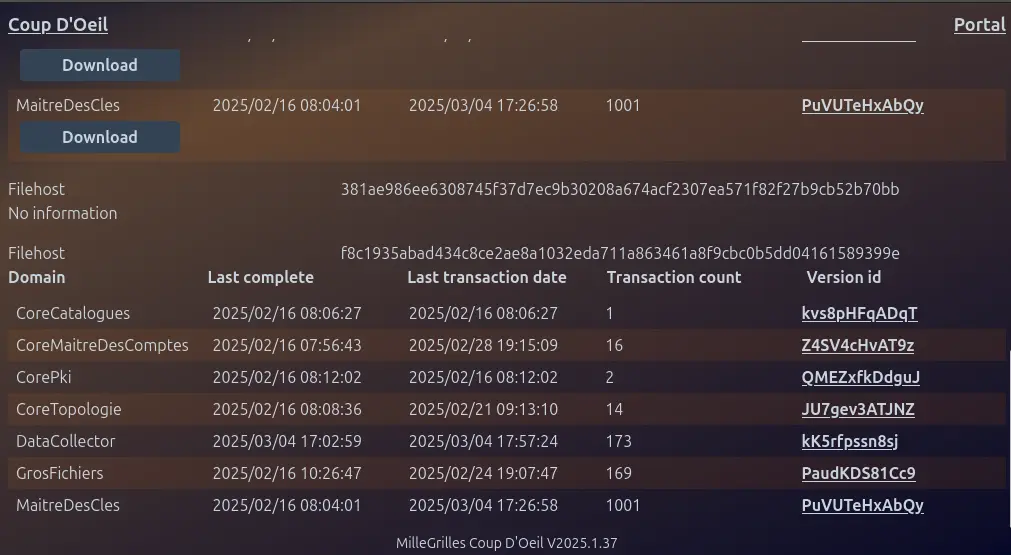 Écran Portail Saisie d’écran