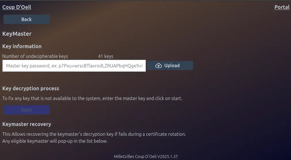 Écran Portail Saisie d’écran