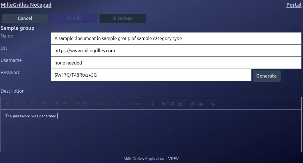 Écran Notepad Saisie d’écran