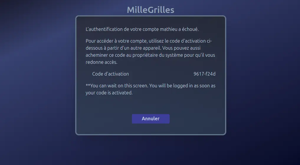 Écran Portail Saisie d’écran