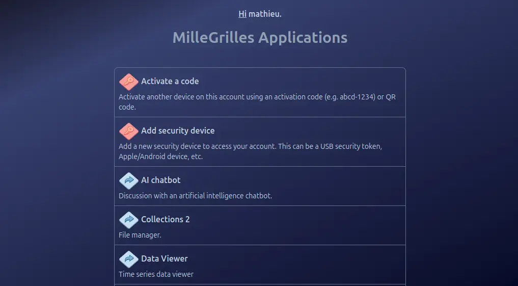 Écran Portail Saisie d’écran